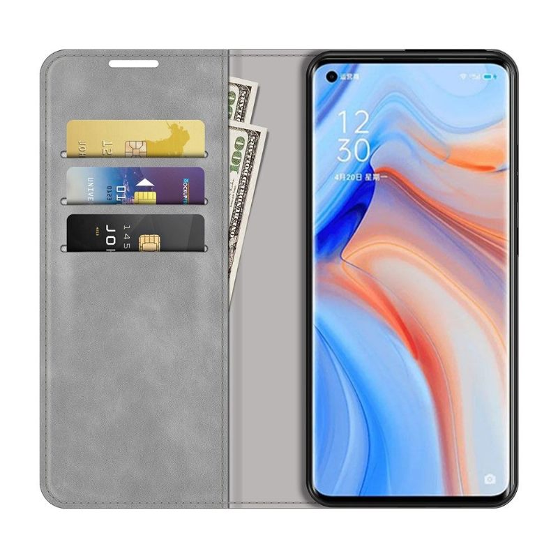 Cover voor Oppo Find X3 Neo Anti-fall Kunstleer Functie Stand