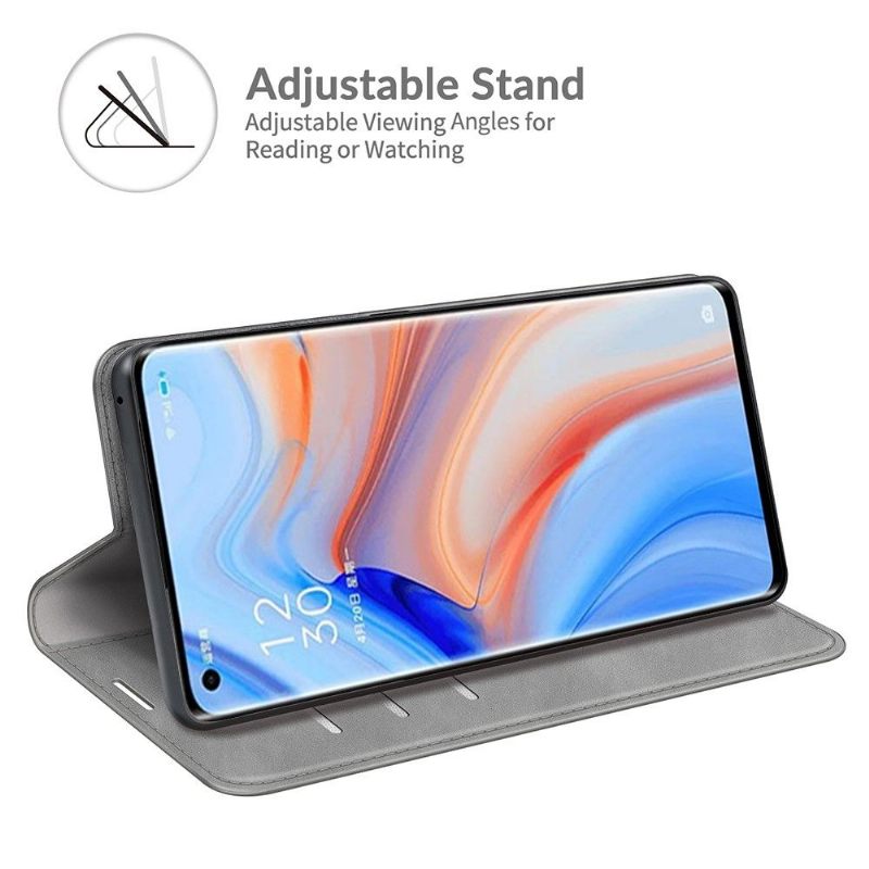 Cover voor Oppo Find X3 Neo Anti-fall Kunstleer Functie Stand