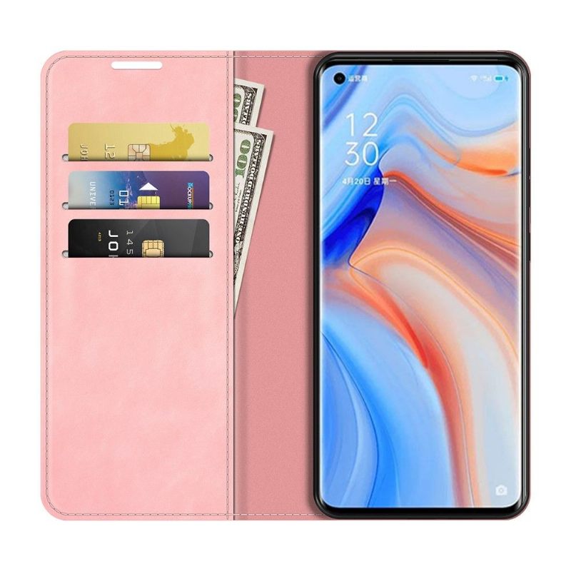 Cover voor Oppo Find X3 Neo Anti-fall Kunstleer Functie Stand