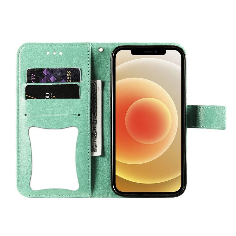 Flip Case voor Oppo Find X3 Neo Bloemenkaarthouder