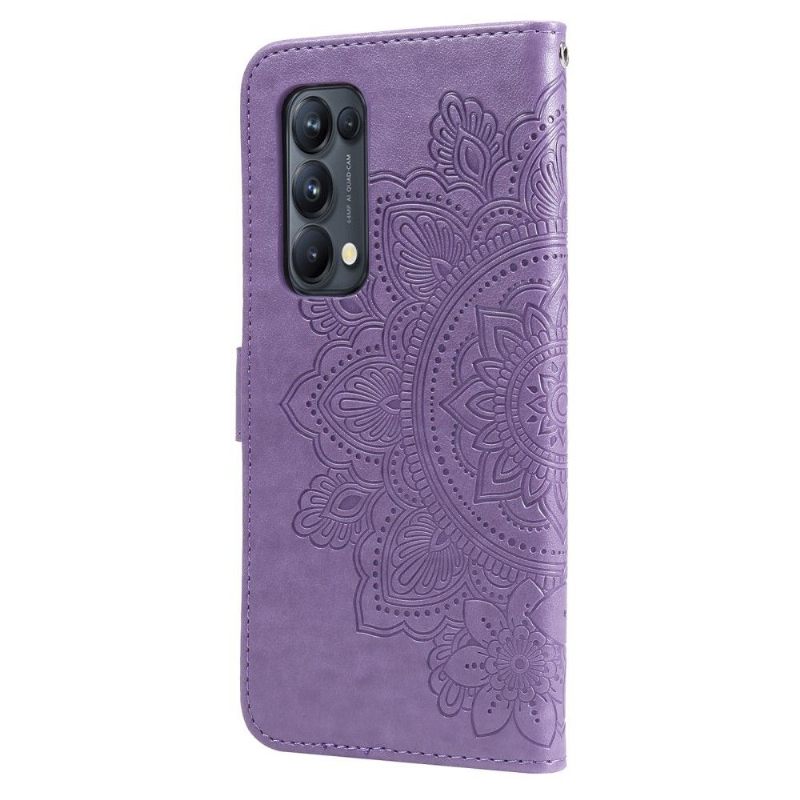 Flip Case voor Oppo Find X3 Neo Bloemenkaarthouder