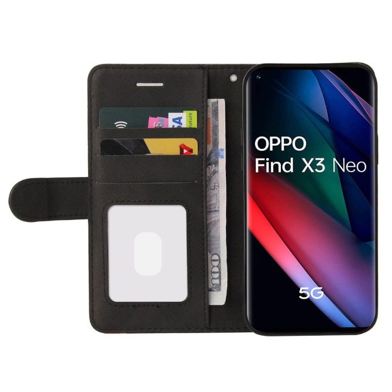 Folio-hoesje voor Oppo Find X3 Neo Bicolor Artistiek