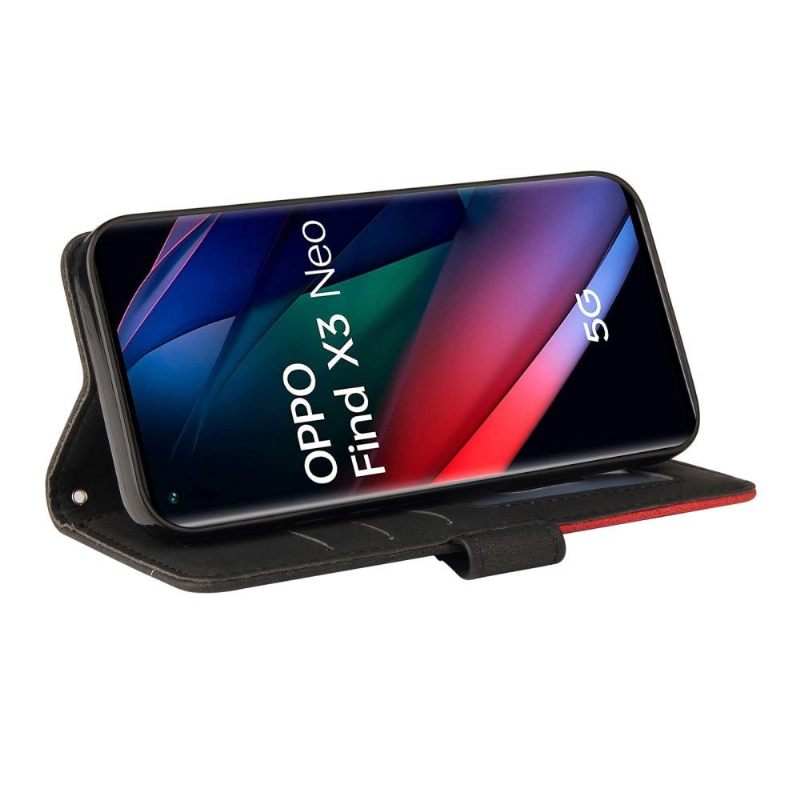 Folio-hoesje voor Oppo Find X3 Neo Bicolor Artistiek