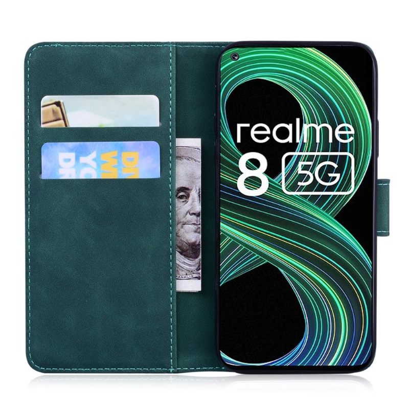 Folio-hoesje voor Realme 8 5G Anti-fall Roman Soft Touch