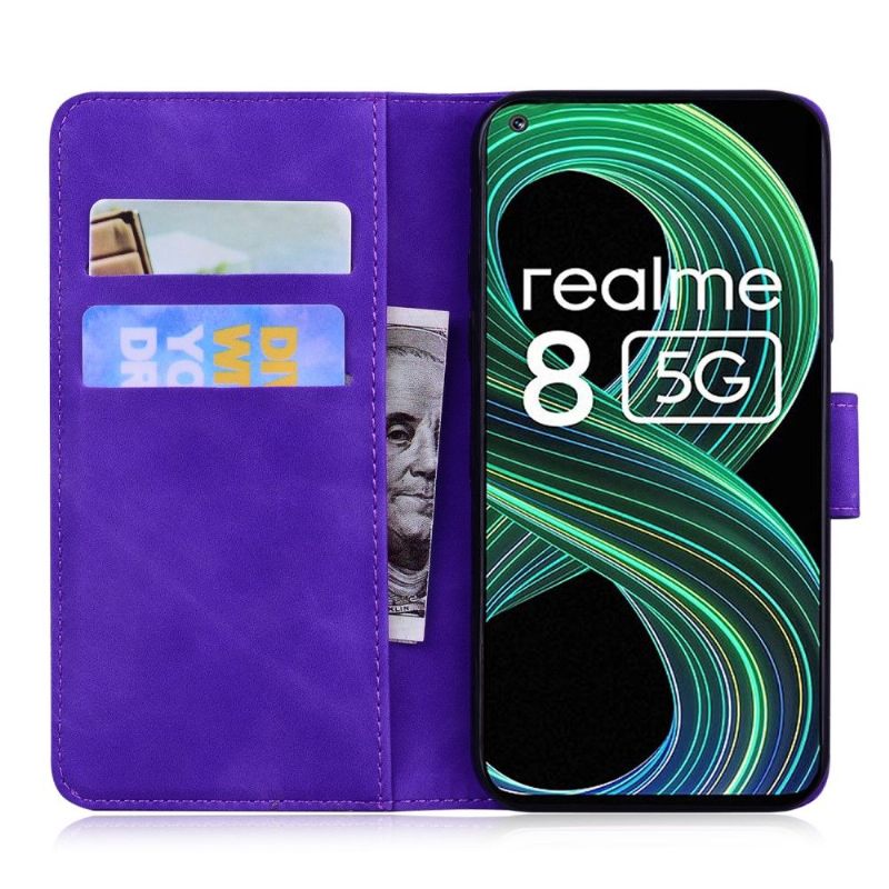 Folio-hoesje voor Realme 8 5G Anti-fall Roman Soft Touch