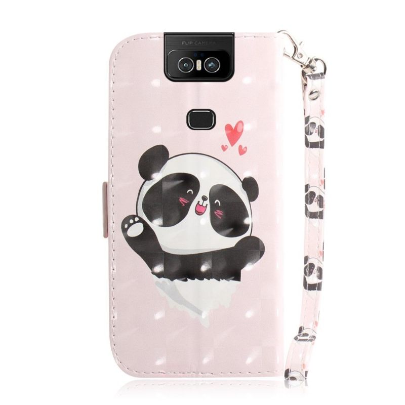 Folio-hoesje voor Asus Zenfone 6 Schattige Panda