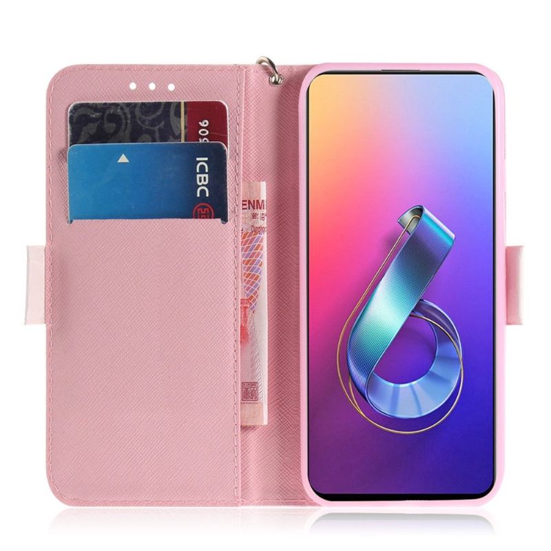 Leren Hoesje voor Asus Zenfone 6 Hakpatroon