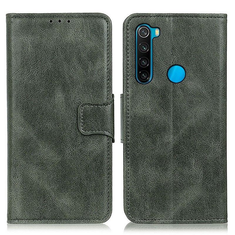 Cover voor Xiaomi Redmi Note 8 2021 Folio-hoesje Faux Leather Folio Stand Functie