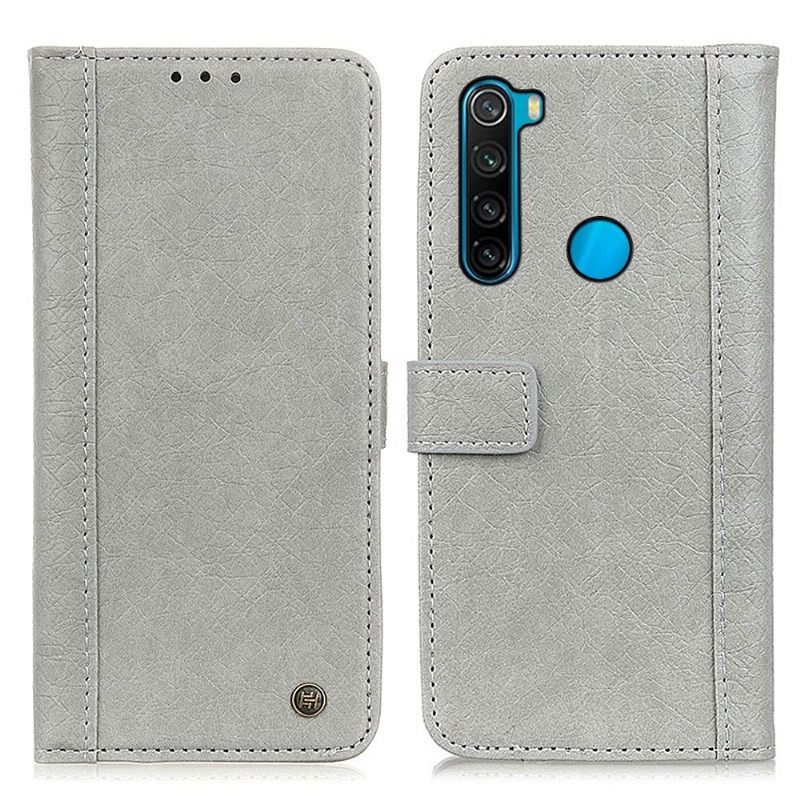 Flip Case voor Xiaomi Redmi Note 8 2021 Neushoorn Kunstleer