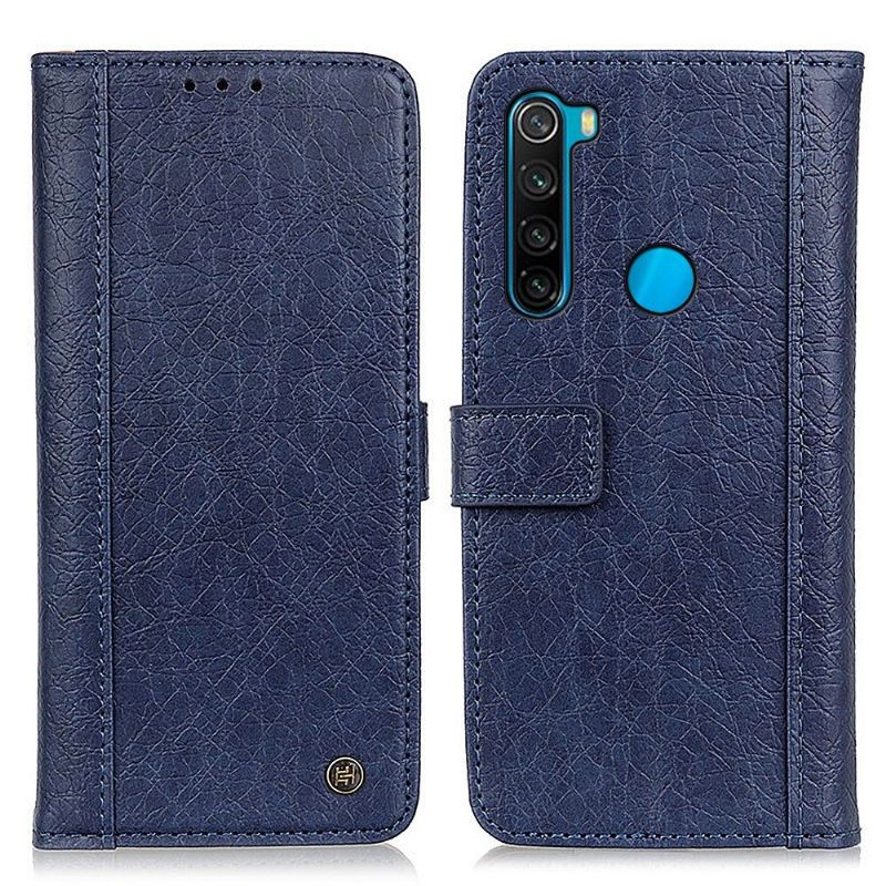 Flip Case voor Xiaomi Redmi Note 8 2021 Neushoorn Kunstleer