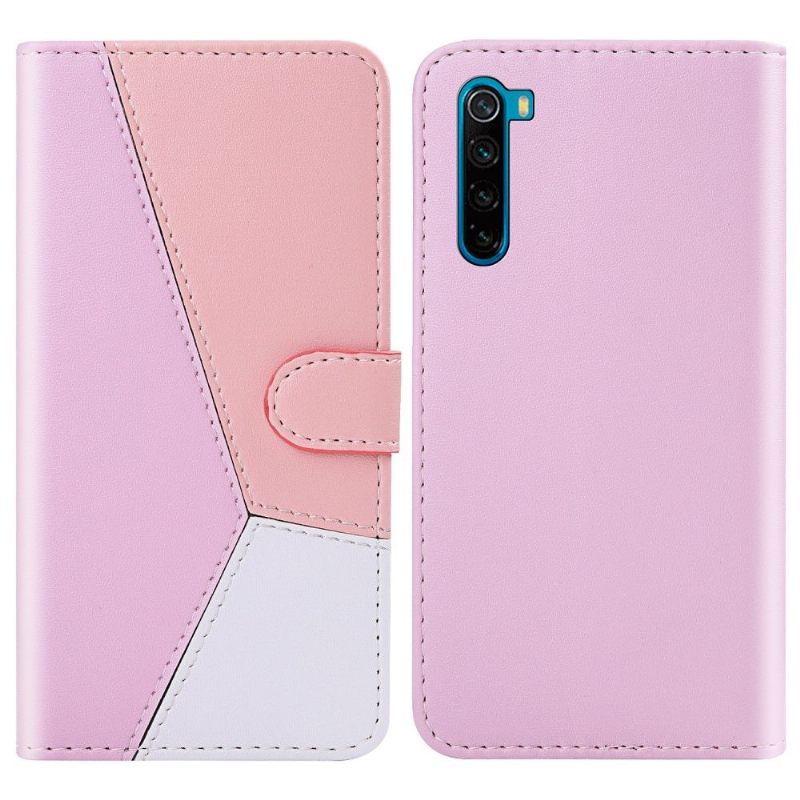 Folio-hoesje voor Xiaomi Redmi Note 8 2021 Driekleurig Kunstleer