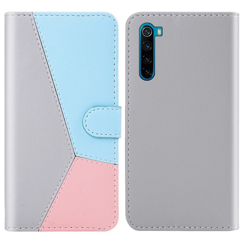 Folio-hoesje voor Xiaomi Redmi Note 8 2021 Driekleurig Kunstleer