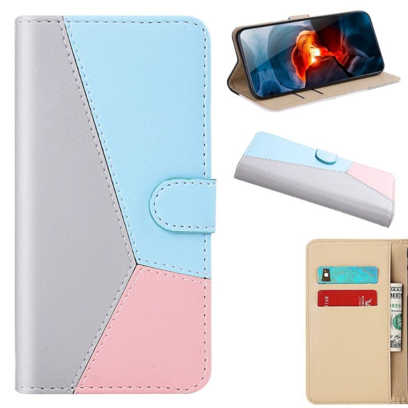 Folio-hoesje voor Xiaomi Redmi Note 8 2021 Driekleurig Kunstleer