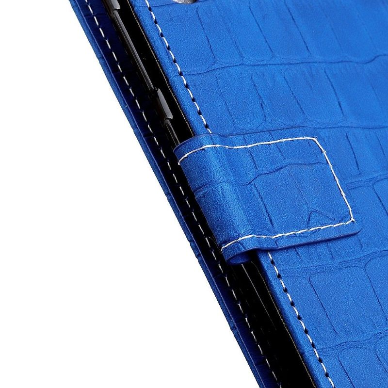 Folio-hoesje voor Xiaomi Redmi Note 8 2021 Imitatieleer Croc Look