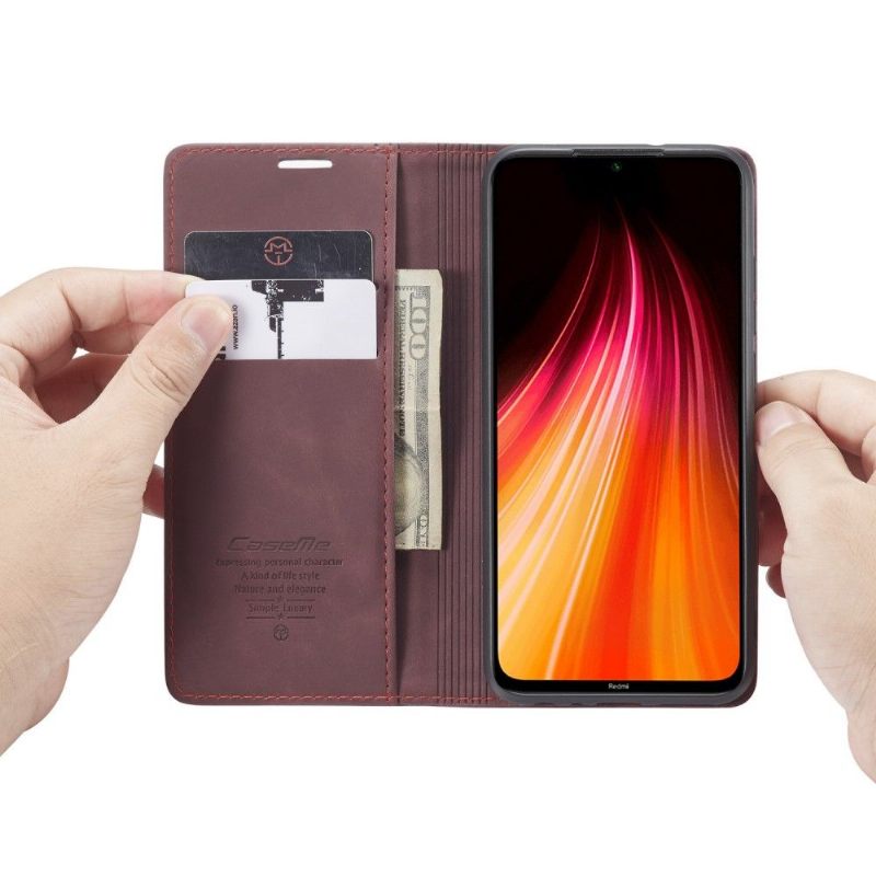 Folio-hoesje voor Xiaomi Redmi Note 8 2021 Retro Imitatieleren Golia's