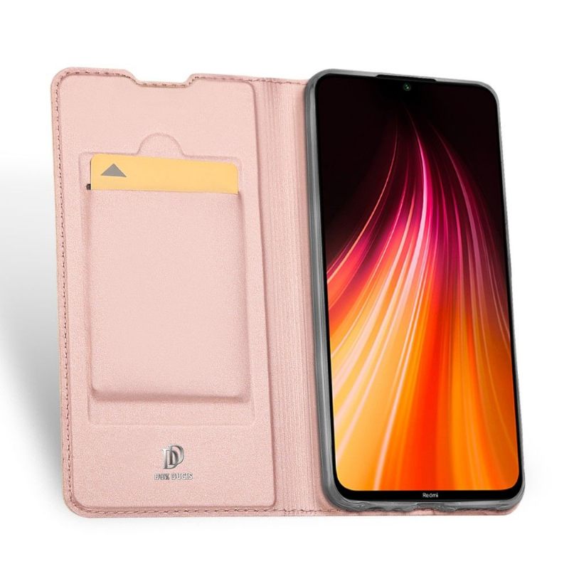 Folio-hoesje voor Xiaomi Redmi Note 8 2021 Satijnen Coating