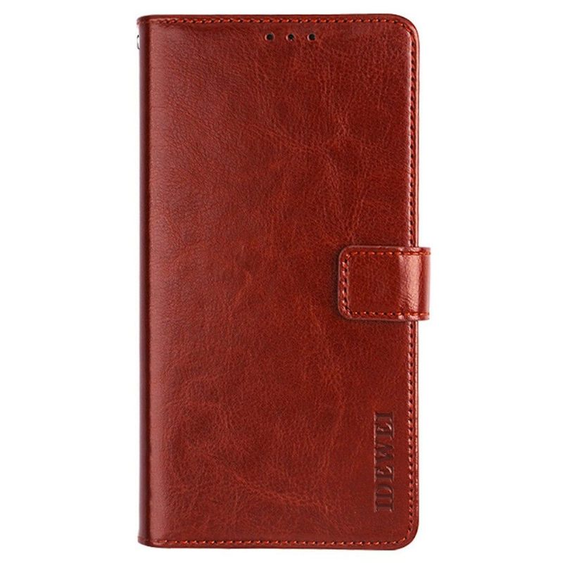 Leren Hoesje voor Xiaomi Redmi Note 8 2021 Bescherming Folio-hoesje Idewei Folio Ledereffect