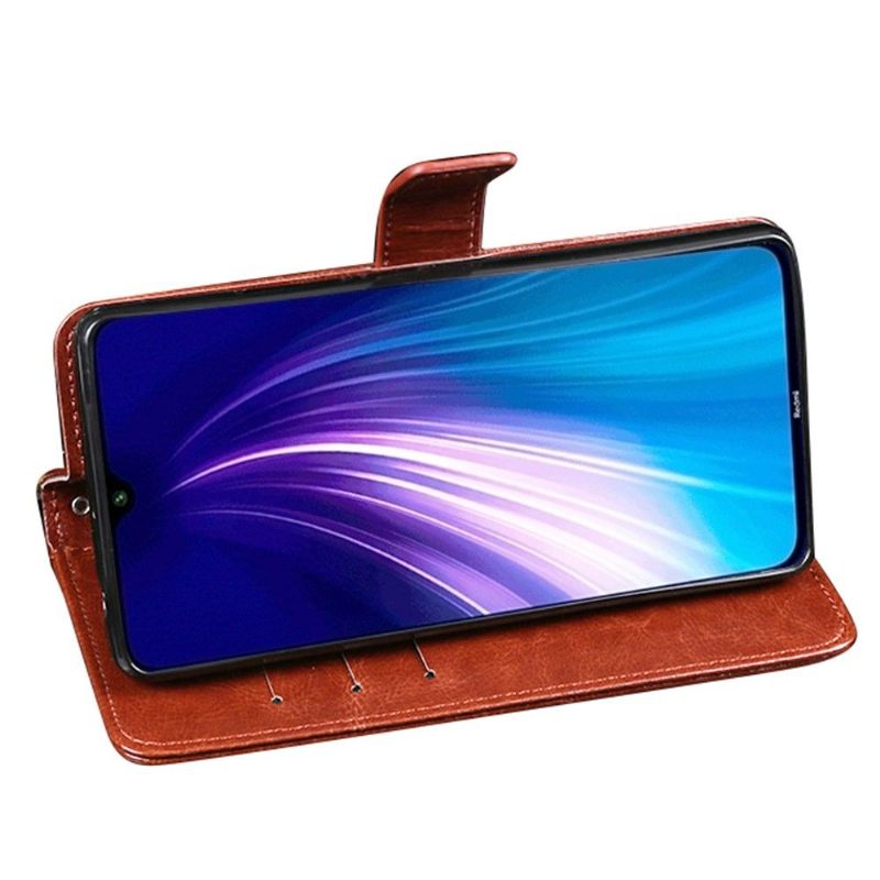 Leren Hoesje voor Xiaomi Redmi Note 8 2021 Bescherming Folio-hoesje Idewei Folio Ledereffect