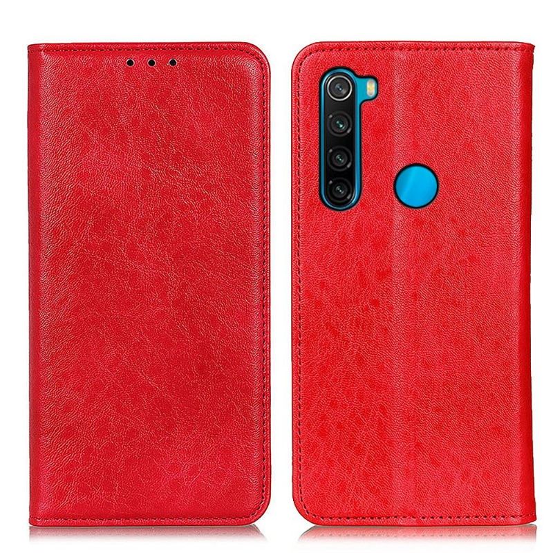 Leren Hoesje voor Xiaomi Redmi Note 8 2021 Folio-hoesje Simone Kunstleer