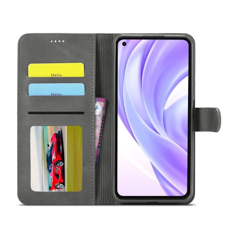 Cover voor Xiaomi Mi 11 Lite 5G NE / Mi 11 Lite / Mi 11 Lite 5G Anti-fall Folio-hoesje Ledereffect Lc.imeeke