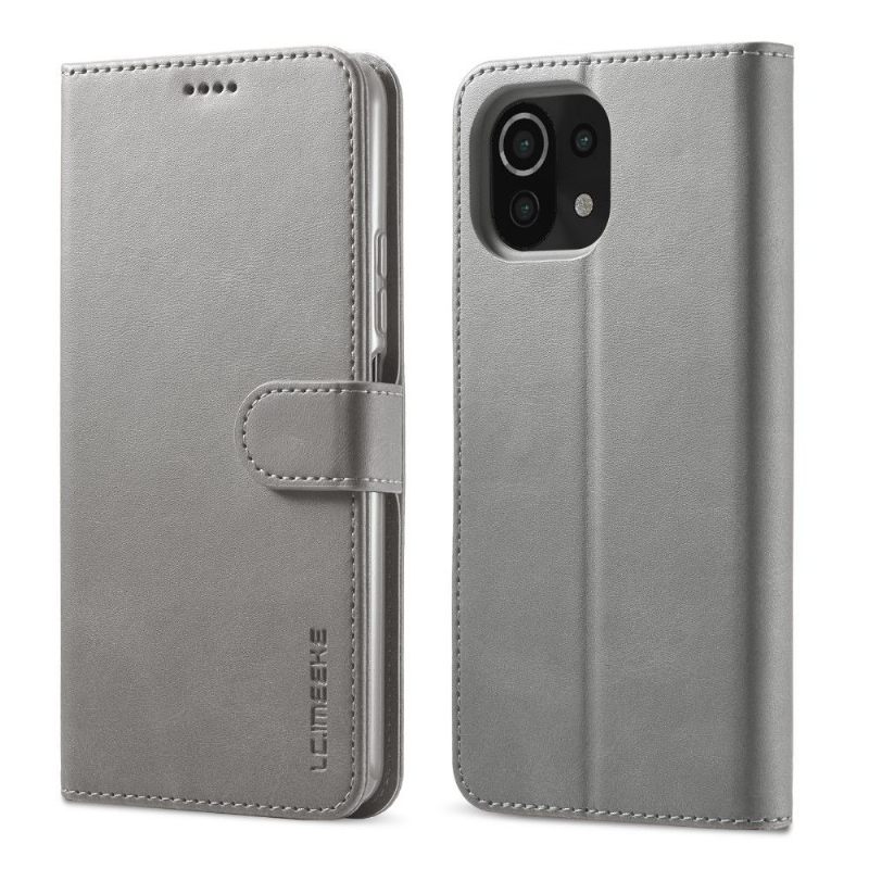 Cover voor Xiaomi Mi 11 Lite 5G NE / Mi 11 Lite / Mi 11 Lite 5G Anti-fall Folio-hoesje Ledereffect Lc.imeeke