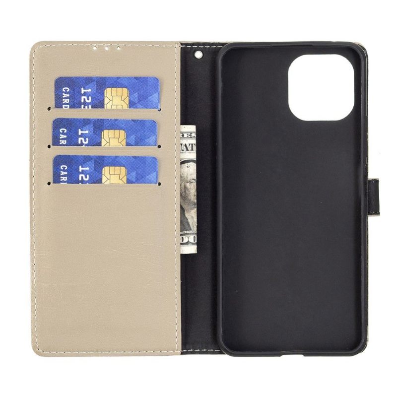 Cover voor Xiaomi Mi 11 Lite 5G NE / Mi 11 Lite / Mi 11 Lite 5G Folio-hoesje Retro Kunstleer