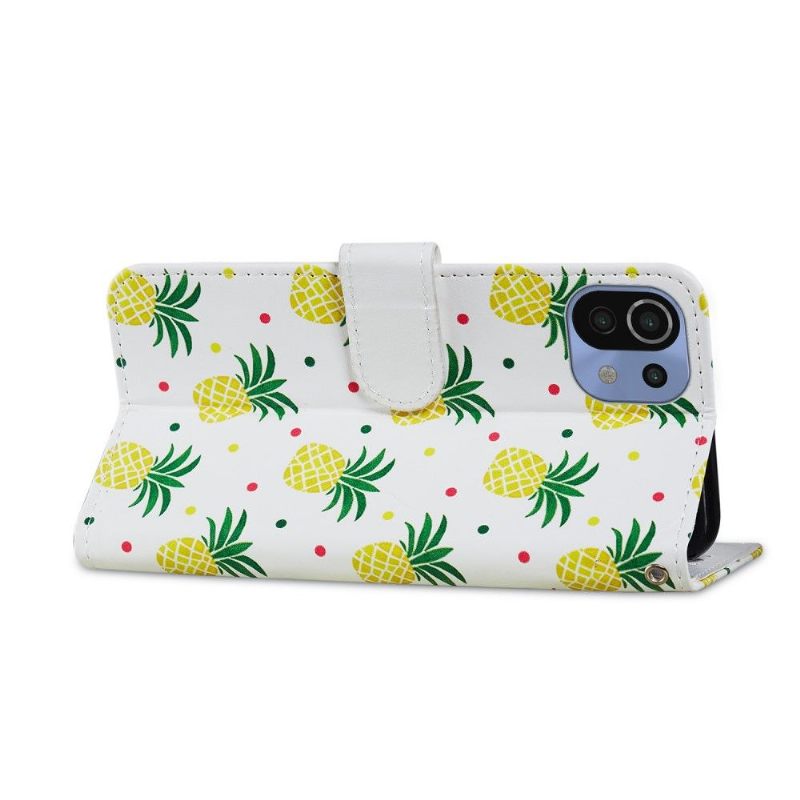 Folio-hoesje voor Xiaomi Mi 11 Lite 5G NE / Mi 11 Lite / Mi 11 Lite 5G Ananas