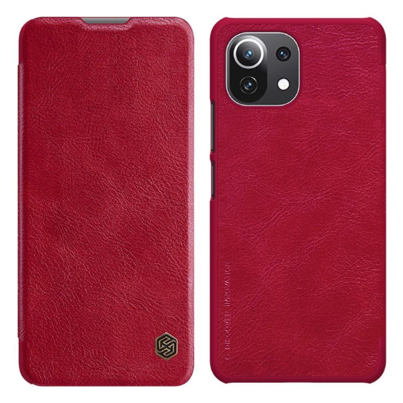 Folio-hoesje voor Xiaomi Mi 11 Lite 5G NE / Mi 11 Lite / Mi 11 Lite 5G Anti-fall Qin-serie Leereffect