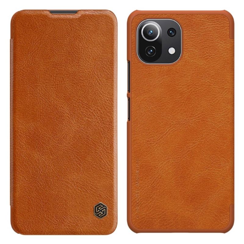 Folio-hoesje voor Xiaomi Mi 11 Lite 5G NE / Mi 11 Lite / Mi 11 Lite 5G Anti-fall Qin-serie Leereffect