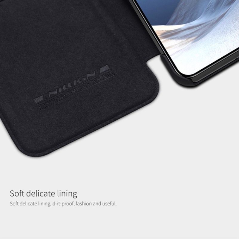 Folio-hoesje voor Xiaomi Mi 11 Lite 5G NE / Mi 11 Lite / Mi 11 Lite 5G Anti-fall Qin-serie Leereffect