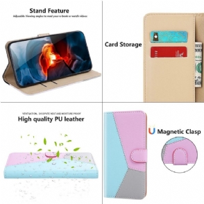 Folio-hoesje voor Xiaomi Mi 11 Lite 5G NE / Mi 11 Lite / Mi 11 Lite 5G Driekleurig Kunstleer