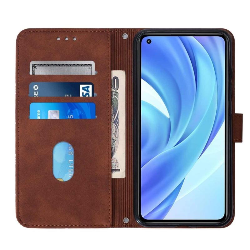 Folio-hoesje voor Xiaomi Mi 11 Lite 5G NE / Mi 11 Lite / Mi 11 Lite 5G Geometrisch Ontwerp Leereffect