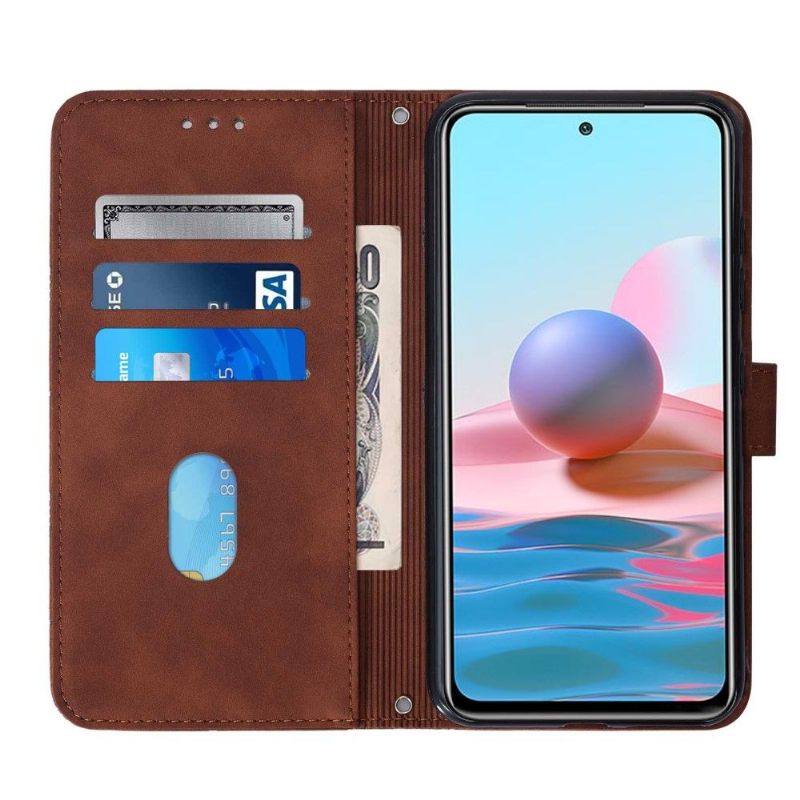 Folio-hoesje voor Xiaomi Mi 11 Lite 5G NE / Mi 11 Lite / Mi 11 Lite 5G Geometrisch Ontwerp Met Leereffect Met Riem