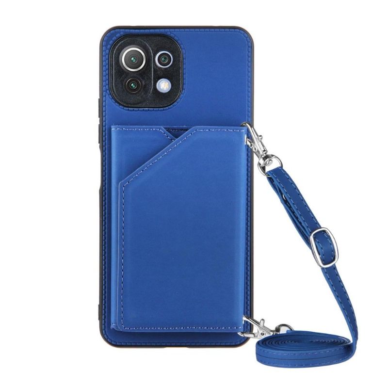 Hoesje voor Xiaomi Mi 11 Lite 5G NE / Mi 11 Lite / Mi 11 Lite 5G Anti-fall Aude Lanyard Met Meerdere Compartimenten