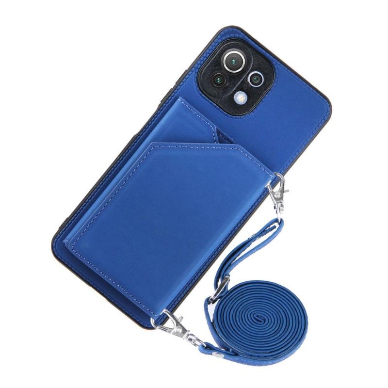 Hoesje voor Xiaomi Mi 11 Lite 5G NE / Mi 11 Lite / Mi 11 Lite 5G Anti-fall Aude Lanyard Met Meerdere Compartimenten