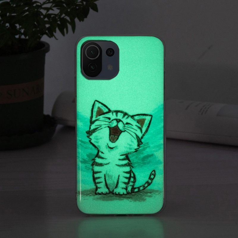 Hoesje voor Xiaomi Mi 11 Lite 5G NE / Mi 11 Lite / Mi 11 Lite 5G Anti-fall Fluorescerende Chatinhoud