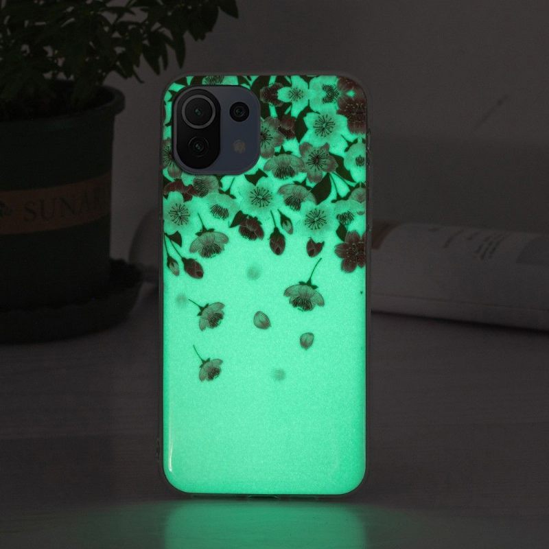 Hoesje voor Xiaomi Mi 11 Lite 5G NE / Mi 11 Lite / Mi 11 Lite 5G Fluorescerende Bloemen