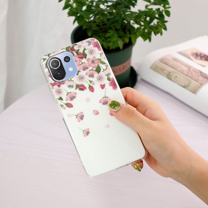 Hoesje voor Xiaomi Mi 11 Lite 5G NE / Mi 11 Lite / Mi 11 Lite 5G Fluorescerende Bloemen