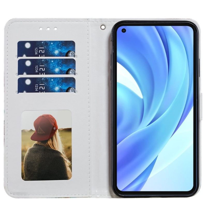 Leren Hoesje voor Xiaomi Mi 11 Lite 5G NE / Mi 11 Lite / Mi 11 Lite 5G Bescherming Marmeren Geometrie