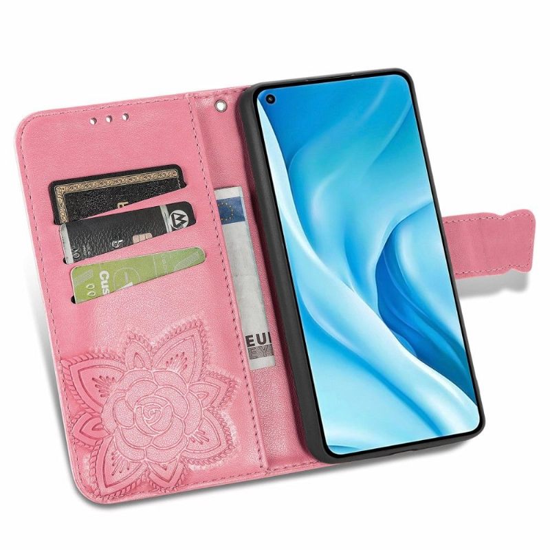 Leren Hoesje voor Xiaomi Mi 11 Lite 5G NE / Mi 11 Lite / Mi 11 Lite 5G Vlinder Met Reliëf