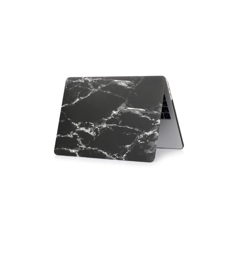 Macbook Air 13 Inch 2018 - Marmer Print Shell - Zwart / Wit