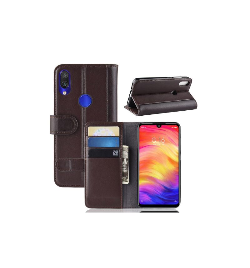 Cover voor Xiaomi Redmi Note 7 Premium Lederen Kaarthouder