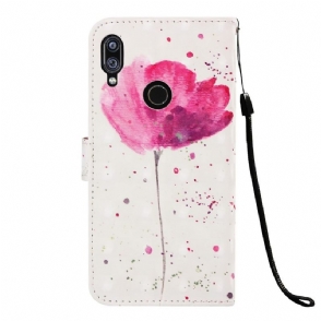 Folio-hoesje voor Xiaomi Redmi Note 7 Roze Bloem