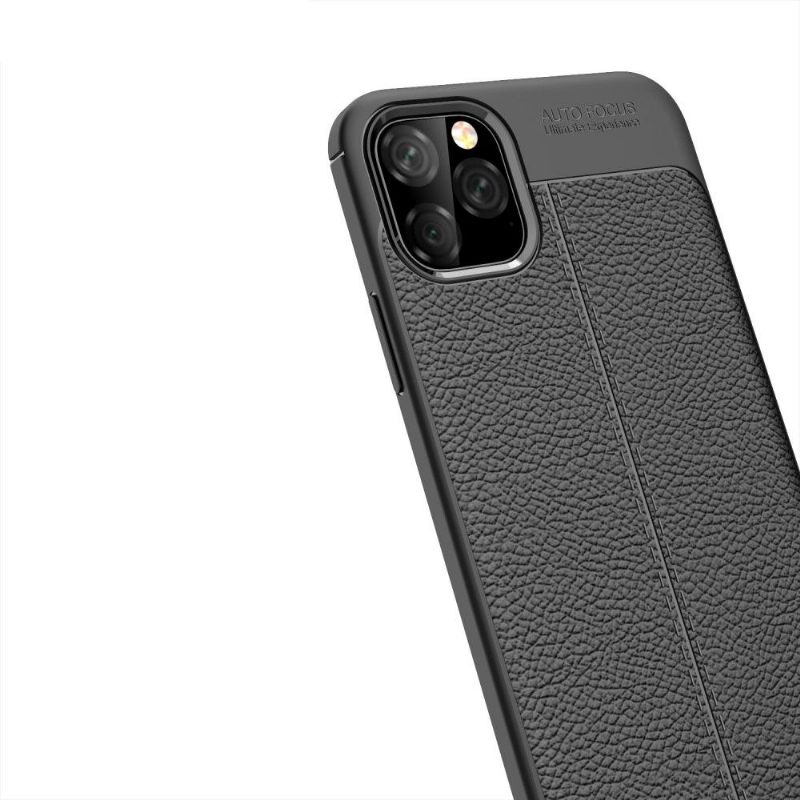 Hoesje voor iPhone 11 Pro Max Afwerkingsgel Van Kunstleer