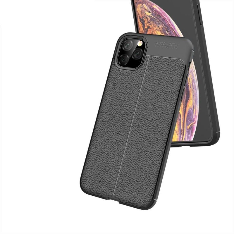 Hoesje voor iPhone 11 Pro Max Afwerkingsgel Van Kunstleer