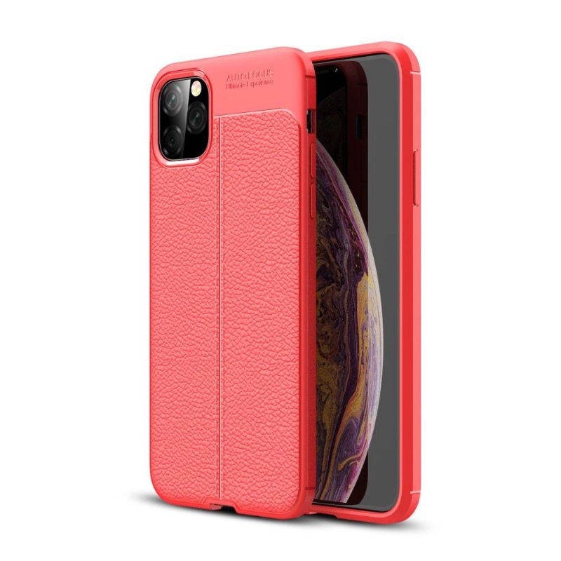 Hoesje voor iPhone 11 Pro Max Afwerkingsgel Van Kunstleer