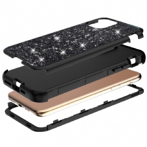 Hoesje voor iPhone 11 Pro Max Anti-fall Glitter Schokbestendige Hybrid