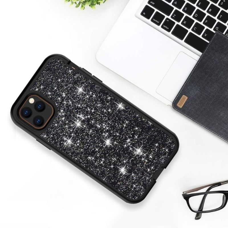 Hoesje voor iPhone 11 Pro Max Anti-fall Glitter Schokbestendige Hybrid