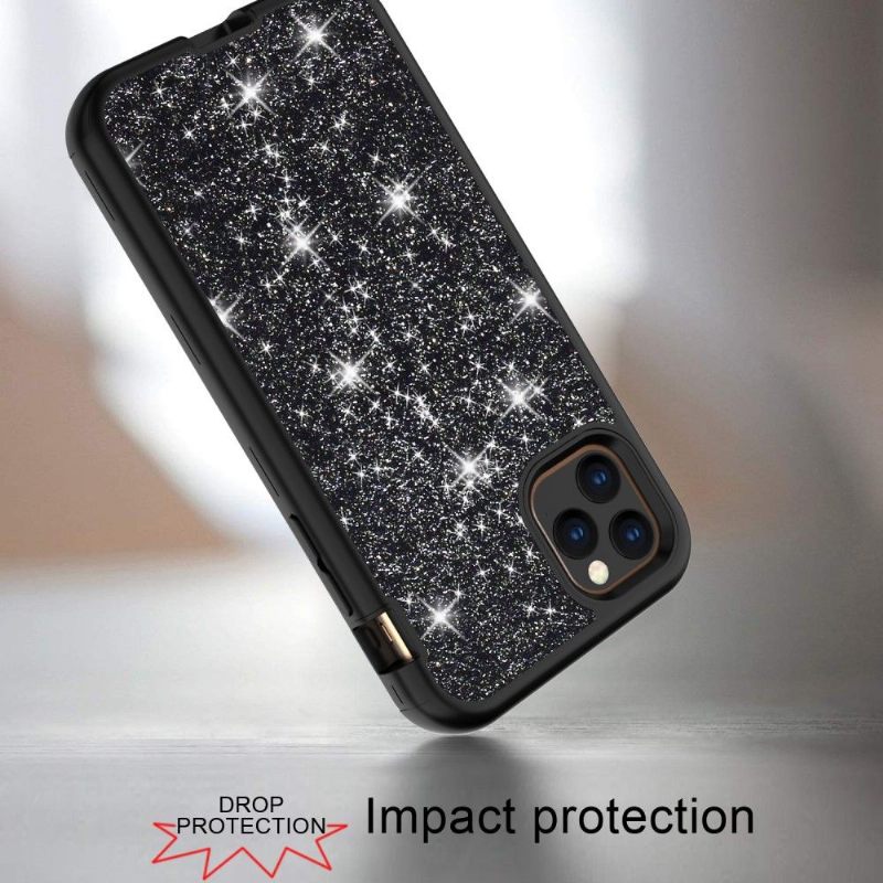 Hoesje voor iPhone 11 Pro Max Anti-fall Glitter Schokbestendige Hybrid