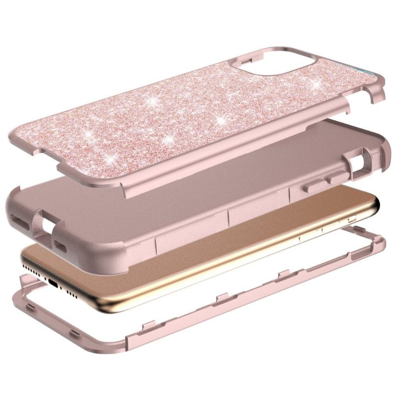 Hoesje voor iPhone 11 Pro Max Anti-fall Glitter Schokbestendige Hybrid